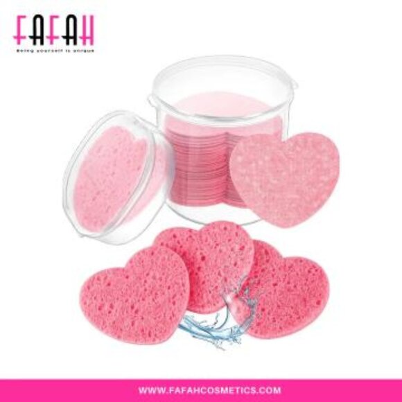 10 Pcs Heart Sponges for Facials - Picture 1 of 2